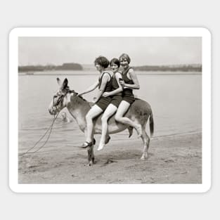 Ladies at Arlington Beach, 1924. Vintage Photo Magnet